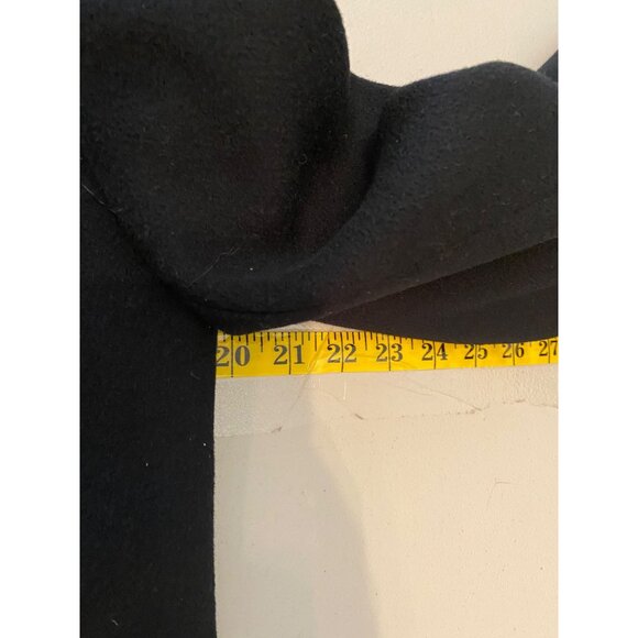 Saks Fifth Avenue Double-Breasted Black Wool Overcoat  Coat Trench Large - Picture 6 of 10